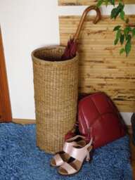 Umbrella Stand Wicker Umbrella Holder Cane Stick Hallway Basket Tall Entryway Organizer Made To Order Rustic Home Decor