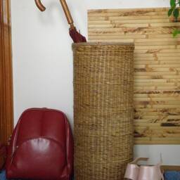 Umbrella Stand Wicker Umbrella Holder Cane Stick Hallway Basket Tall Entryway Organizer Made To Order Rustic Home Decor - thumbnail 2