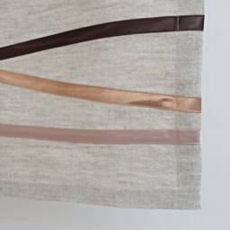 Brown Beige Neutral Minimal Valance Curtain, Contemporary Light Window Valance, Warm Peach Linen Panel - thumbnail 3