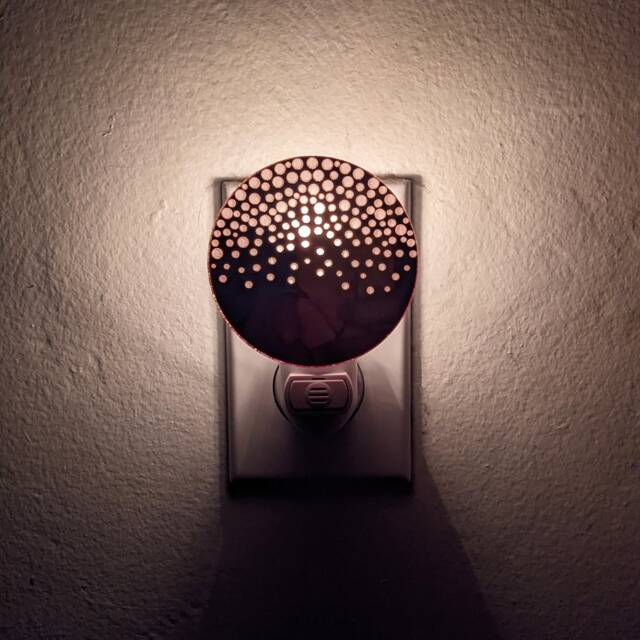 Raining Bubbles Rose Gold Mirrored Acrylic Night Light - image 1
