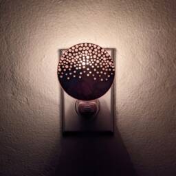 Raining Bubbles Rose Gold Mirrored Acrylic Night Light - thumbnail 1