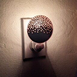Raining Bubbles Rose Gold Mirrored Acrylic Night Light - thumbnail 3