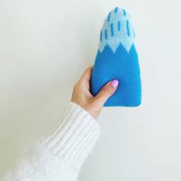 Mountain Baby Rattle - Soft Knit Lambwool Newborn Toy - thumbnail 4