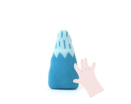 Mountain Baby Rattle - Soft Knit Lambwool Newborn Toy - thumbnail 1