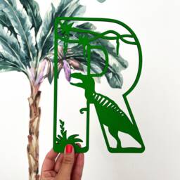 Roar Sign - Nursery Decor Name Dinosaur Wall Art Personalised Jungle Themed - thumbnail 3