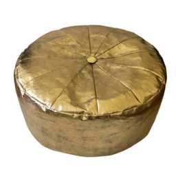 Washable Paper Pouf, Cushion, Seat Yoga Meditation Vegan Leather, Metallic Paper, Ecofriendly, Stool - thumbnail 2