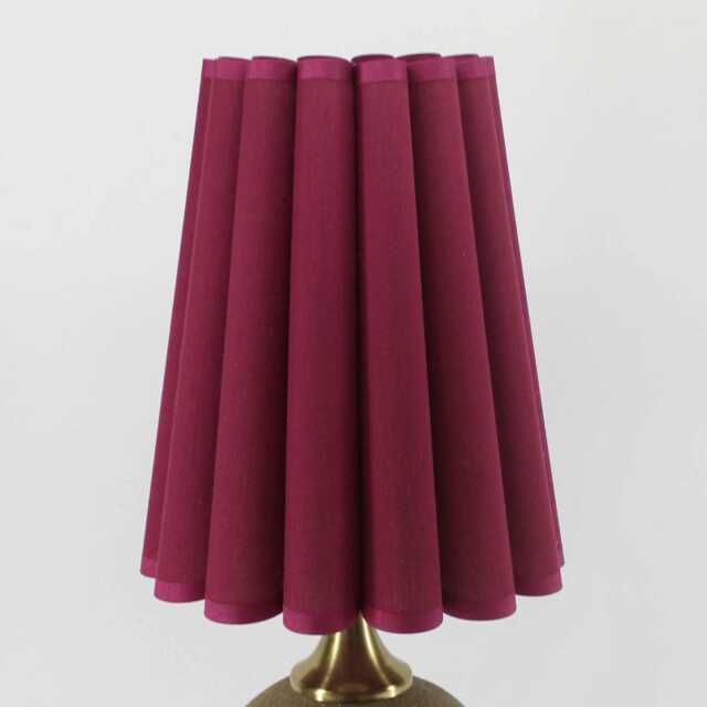 Duzy Handmade Burgundy Fabric With Trim Pleated Lampshade For Home Furnishing -35# - image 1