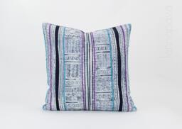 Vintage Hmong Batik Pillow Cover Hill Tribe Ethnic Cushion, 18x18 - thumbnail 1