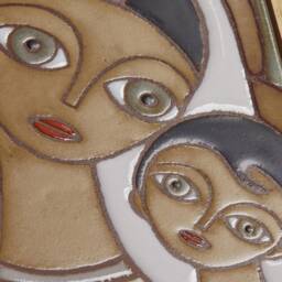 Virgin Mary & Jesus Christmas Wall D??cor Handmade Ceramic Tile Hanging Hand Painted Icon Motherhood Mothers Day Sentimental Gifting - thumbnail 3