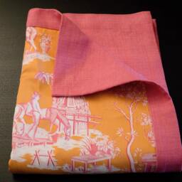 Decorative Blanket. Publishers Fabrics. Canovas, P. Frey. Unique Piece, Reversible - thumbnail 2