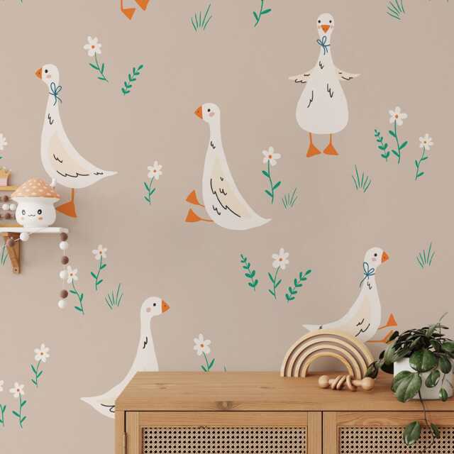 Geese Wall Decals Repositionable Fabric Nursery Decor - image 1