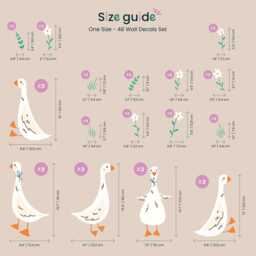 Geese Wall Decals Repositionable Fabric Nursery Decor - thumbnail 3