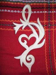 Wooden Treble Clef With Heart Carved Wall Art, Valentine's Gift - thumbnail 2