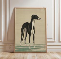Greyhound Dog Poster - Vintage Art Print Elegant Animal Wall D??cor - thumbnail 1