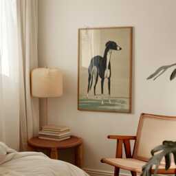 Greyhound Dog Poster - Vintage Art Print Elegant Animal Wall D??cor - thumbnail 3