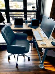 Corner Office Desk - Two Board, Custom Made Reclaimed Real Wood Tubes Pipes Poles Rustic Industrial Look Fd - The Durham