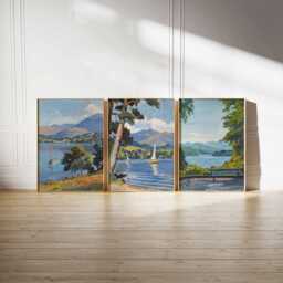 Set Of 3 Windermere Posters - Lake District Wall Art Scenic Prints Lake, Bowness & Ambleside UK Nature Decor - thumbnail 2