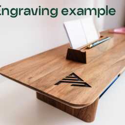 Wood Desk Monitor Stand With Storage - Custom Riser Shelf - thumbnail 4