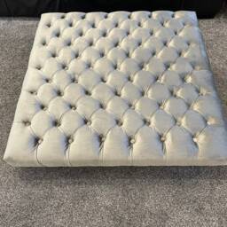 Handmade Extra Large Chesterfield Square Footstool Coffee Table in Plush Soft Velvet - thumbnail 3