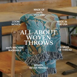 Anatolia Southwest Woven Tapestry Blanket, Native American Inspired Pattern, Tribal Camp Throw 100% Cotton Made in Usa 72x54 - thumbnail 4