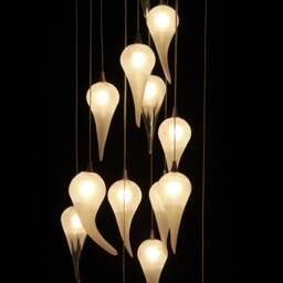 Italian-Style Chandelier -Harmony- Staircase-Lighting-Custom-Blown-Glass-Pendant-Lighting Art-Chandelier-Light-Hand-Painted-Glass-Chandelier - thumbnail 4