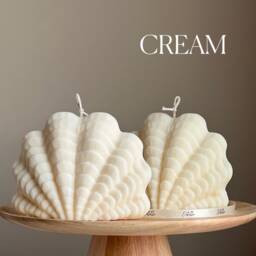 Huge Clam Shell Candle Decorative Vegan Soy Wax Candle - thumbnail 3