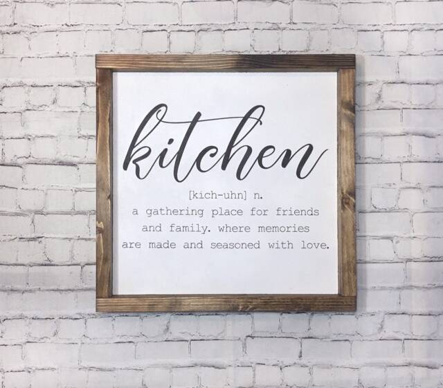 13.5x13.5/Wood Signs Wall Hangings Home Decor Signage Kitchen Definition
