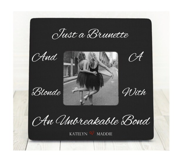 Brunette & A Blonde Best Friend Bond Picture Frame Friends Gift Birthday - image 1