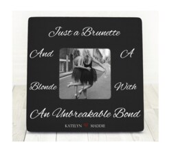 Brunette & A Blonde Best Friend Bond Picture Frame Friends Gift Birthday - thumbnail 1
