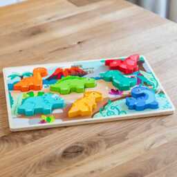 Personalised Dinosaur Wooden Puzzle Toddler 1st Birthday Gift - Lc1024 - thumbnail 4