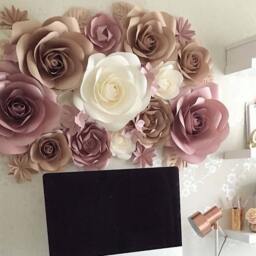 Large Paper Flower Wall Decor - Girl Nursery Decoration Baby Shower - thumbnail 2