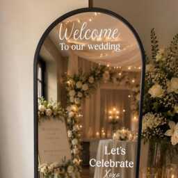 Personalised Wedding Mirrors- Mirror Included- Gifts- Accessories- Bridal Team - thumbnail 4