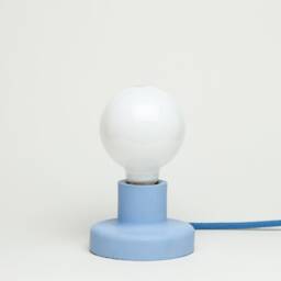 Handcrafted Concrete Table Lamp - Concretne Light Collection Blue Color - thumbnail 2
