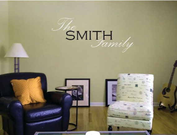 "Family Last Name Vinyl Wall Art Decal 16"" X 48" - image 1