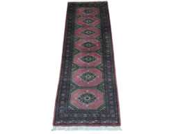2x6 Pink Color Bokhara Rug - Runner Hallway Luxury Bukhara Fine Quality Woolen Afghan - thumbnail 1