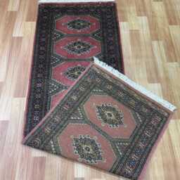 2x6 Pink Color Bokhara Rug - Runner Hallway Luxury Bukhara Fine Quality Woolen Afghan - thumbnail 4