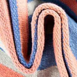 Handwoven Kilim Rug Custom Blue & Beige Runner, Modern Minimalist Decor - thumbnail 3