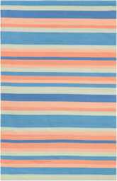 Handwoven Kilim Rug Custom Blue & Beige Runner, Modern Minimalist Decor - thumbnail 1