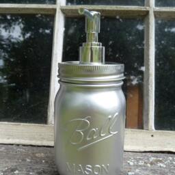 Mason Jar Soap Dispenser, Rustic Distressed Jar, Bathroom Decor, Housewarming Gift, Decor - thumbnail 3
