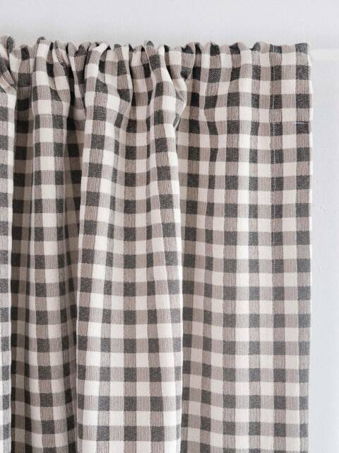 Marley Plaid Chenielle Curtain, Semi-Blackout Curtain For Livingroom, Custom Panel, Drapery, Extra Long, 1Pc - image 1