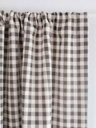 Marley Plaid Chenielle Curtain, Semi-Blackout Curtain For Livingroom, Custom Panel, Drapery, Extra Long, 1Pc - thumbnail 1