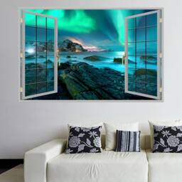 Northern Lights Nature Wall Decal Sticker Mural Poster Print Art Home Office Decor Hm6 - thumbnail 1