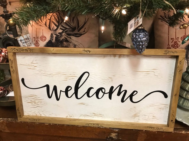 Handmade Rustic Farm Style Signwelcomeframed Everyday Wall Decor - image 1