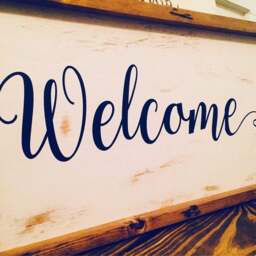 Handmade Rustic Farm Style Signwelcomeframed Everyday Wall Decor - thumbnail 3