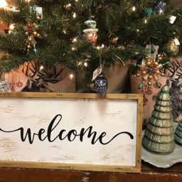 Handmade Rustic Farm Style Signwelcomeframed Everyday Wall Decor - thumbnail 2