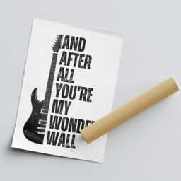 Wonderwall - 06 Music Poster Britpop Lyric-Inspired Wall Art, Poster, Aesthetic Song Quote Print, Modern Home Decor For Lover - thumbnail 3