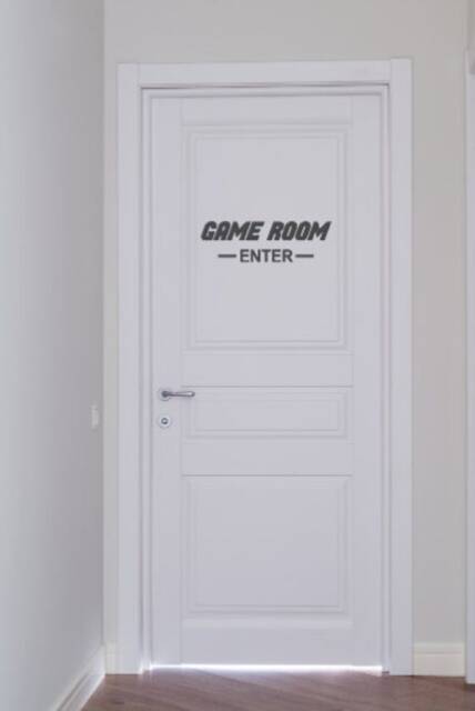 Game Room Enter - Vinyl Wall Decal -Gaming Decals - image 1