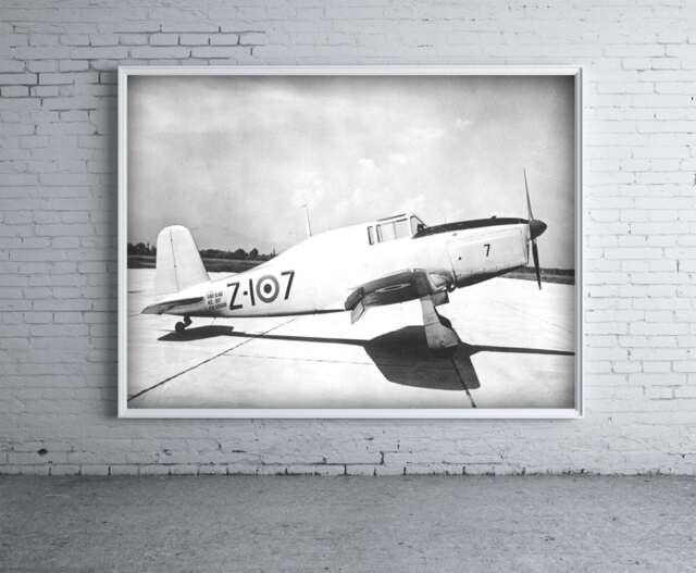 Vintage Airplane Print Military Aviation, Pilot Wall Art - image 1