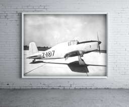Vintage Airplane Print Military Aviation, Pilot Wall Art - thumbnail 1