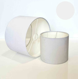 New High Quality Upholstery Velvet Fabric Lamp Shade Pendant Light Drum Shape White & Lining